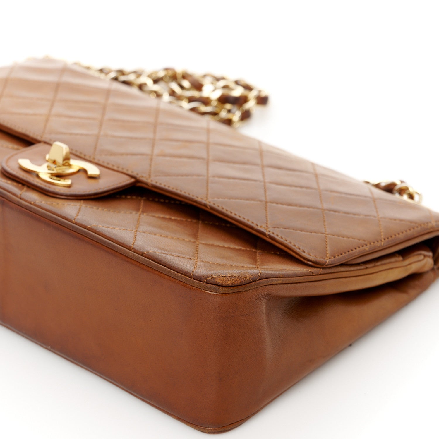 Chanel Lambskin Quilted Medium Double Flap Brown 1637655