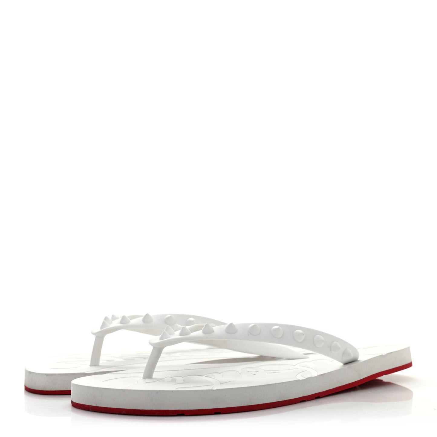 Rubber Spike Loubi Donna Flip Flop 39 White