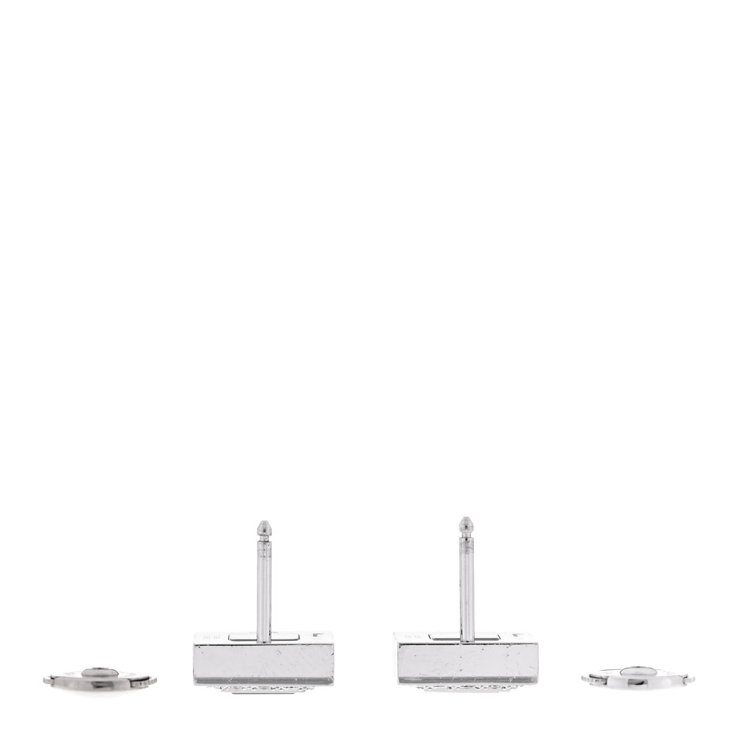 18K White Gold Happy Diamonds Square Earrings