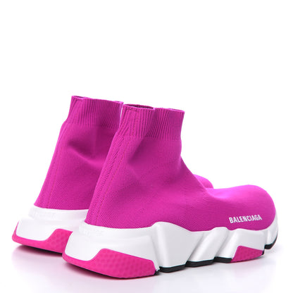 Balenciaga Neoprene Knit Womens Speed Sneakers 38 Fuchsia 4 of 7