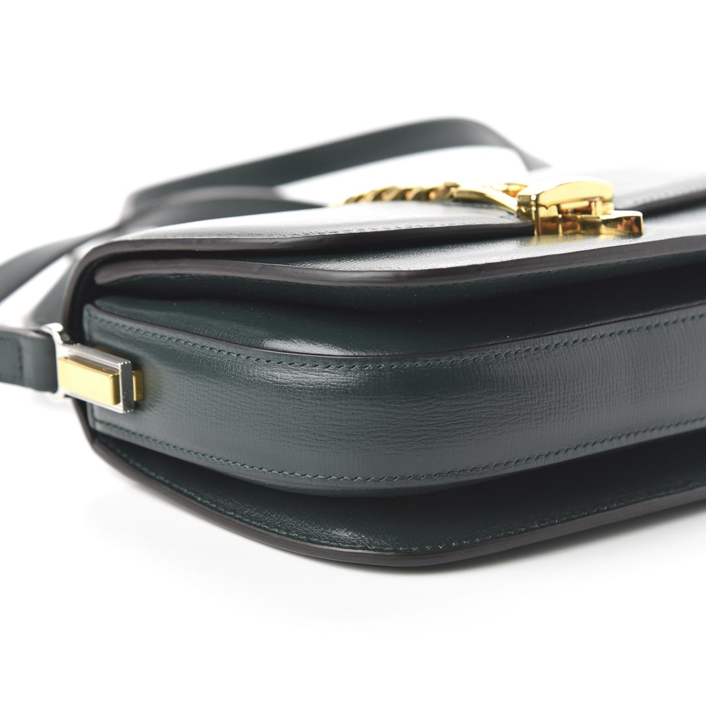 Azalea Calfskin Mini Sylvie 1969 Flap Messenger Bag Green