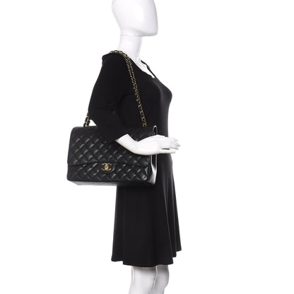 Chanel Caviar Quilted Maxi Double Flap Black 3 of 15