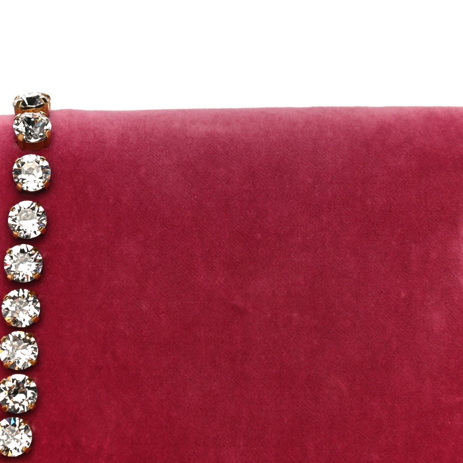Gucci Velvet Crystal Mini Bee Broadway Shoulder Bag Light Raspberry Rose 20 of 27