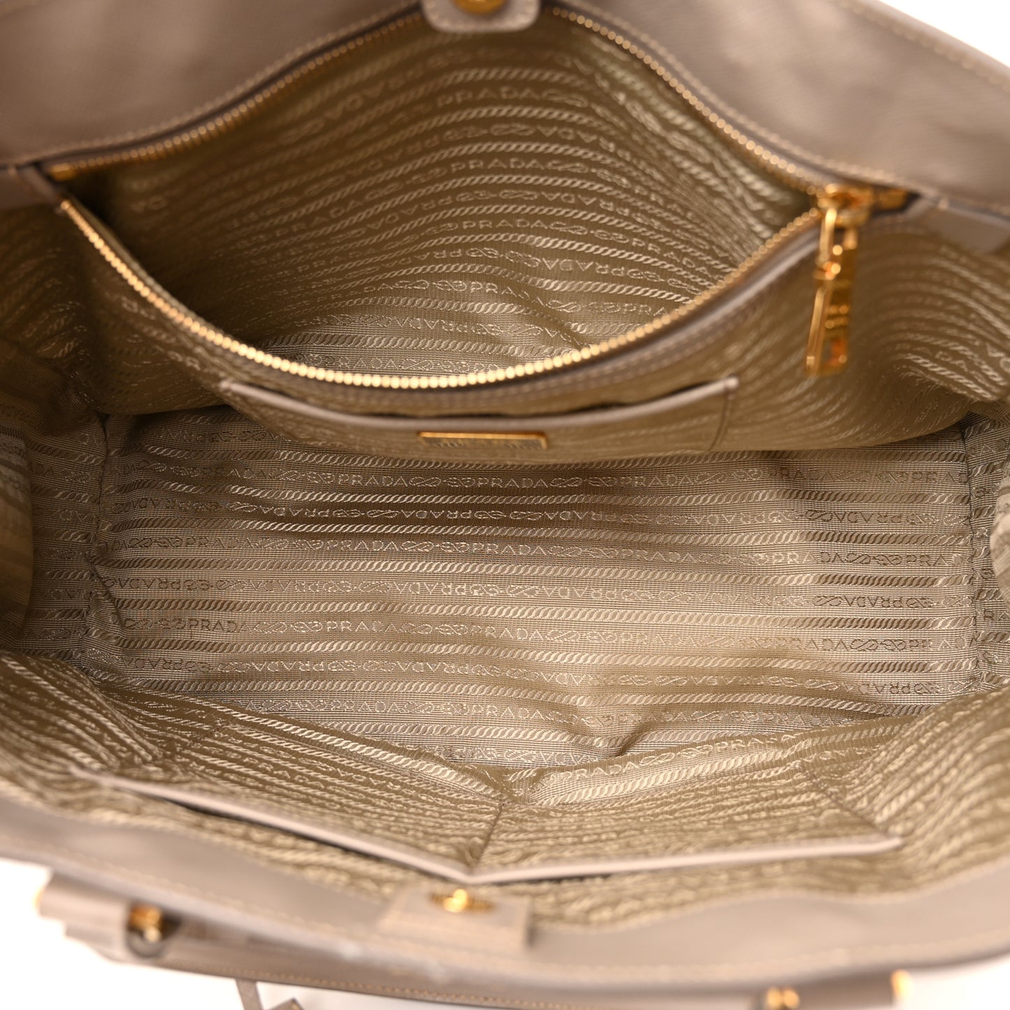 Saffiano Large Galleria Double Zip Tote Argilla