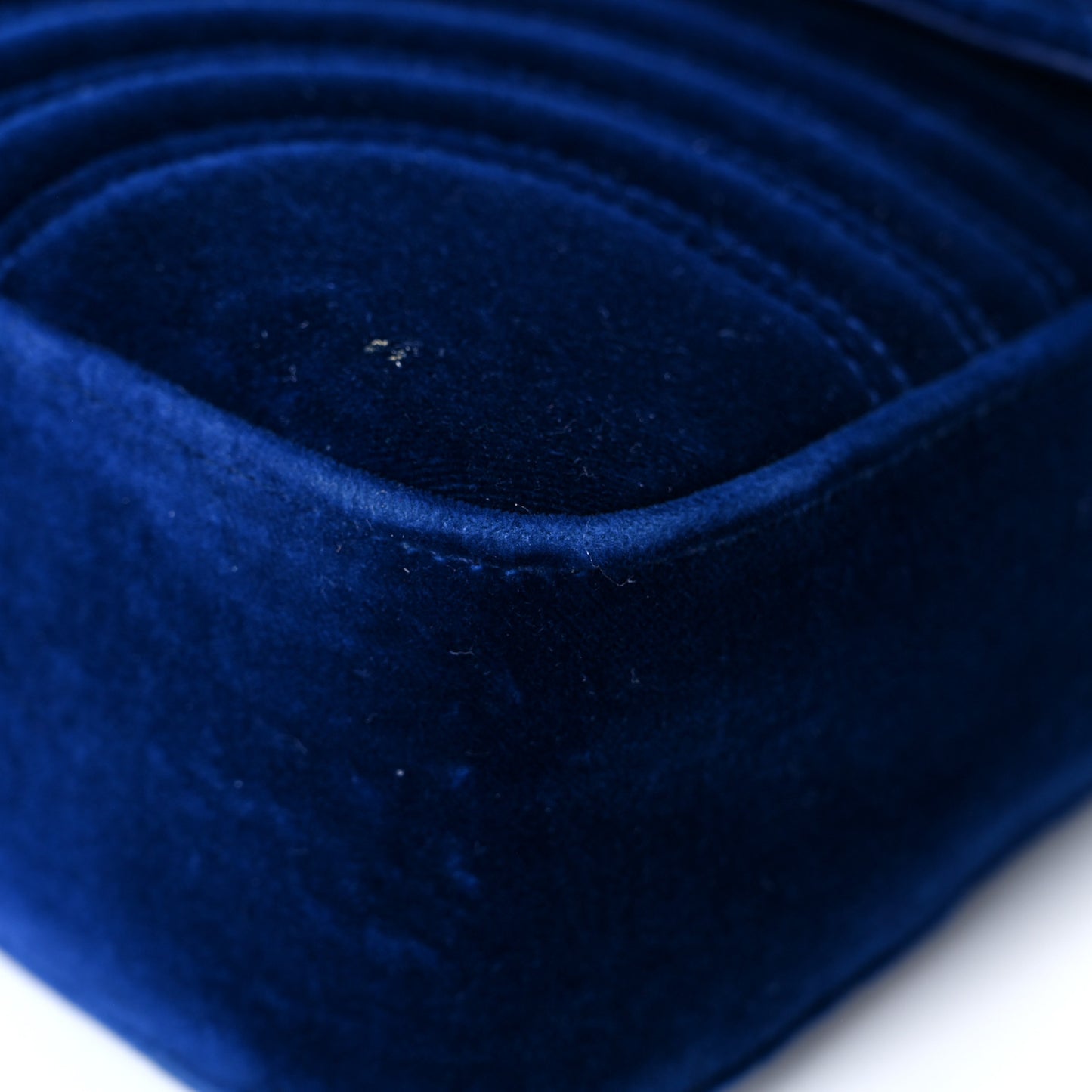 Velvet Matelasse Medium GG Marmont Shoulder Bag Cobalt Blue