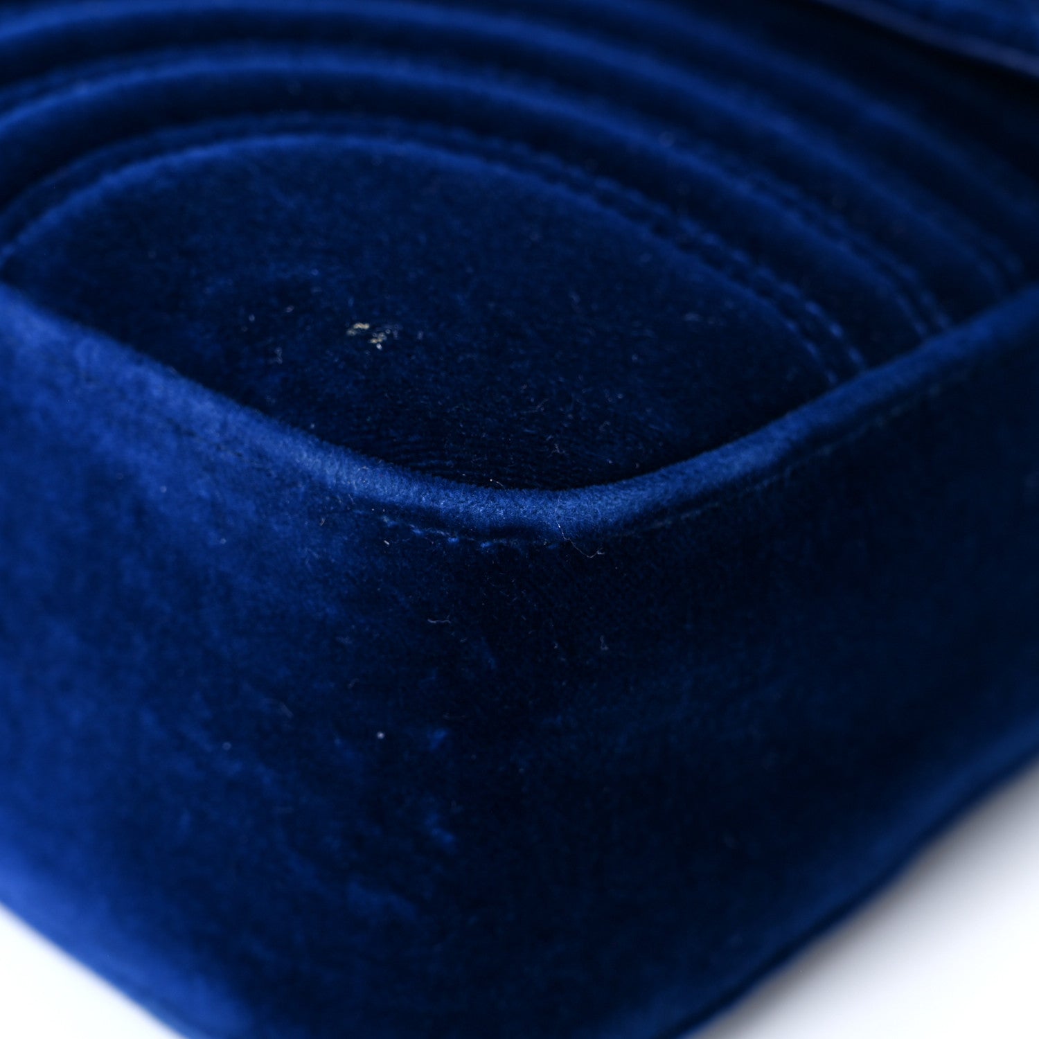 Gucci Velvet Matelasse Medium GG Marmont Shoulder Bag Cobalt Blue 9 of 20