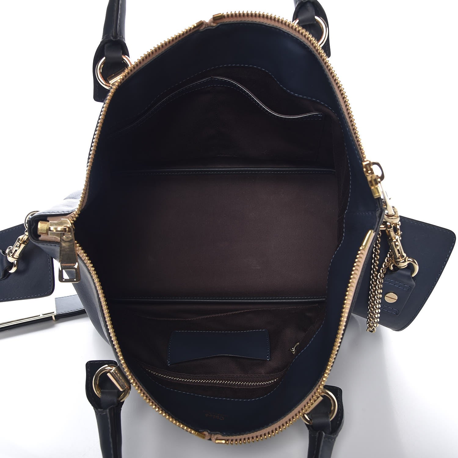 Chloe Smooth Calfskin Large Baylee Tote Street Blue 6 of 11