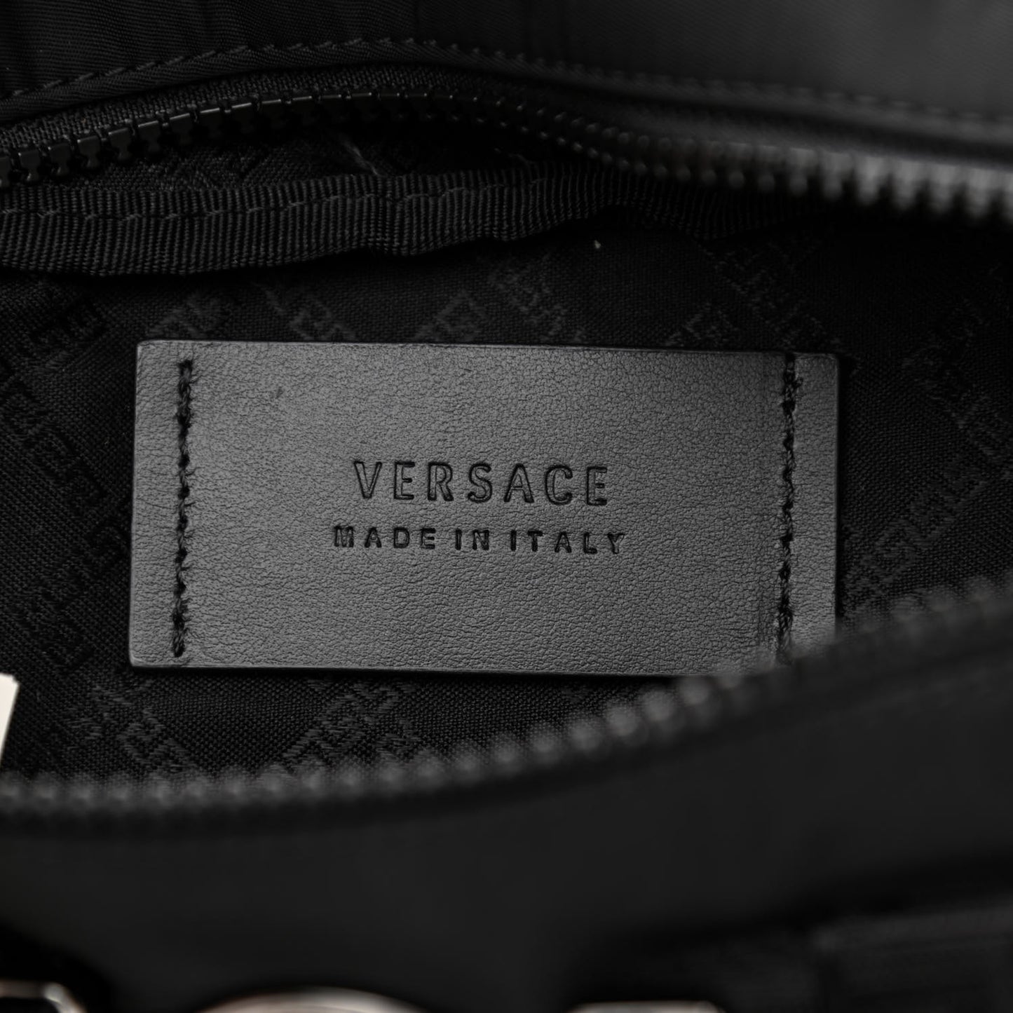 Nylon Palazzo Medusa Belt Bag Black