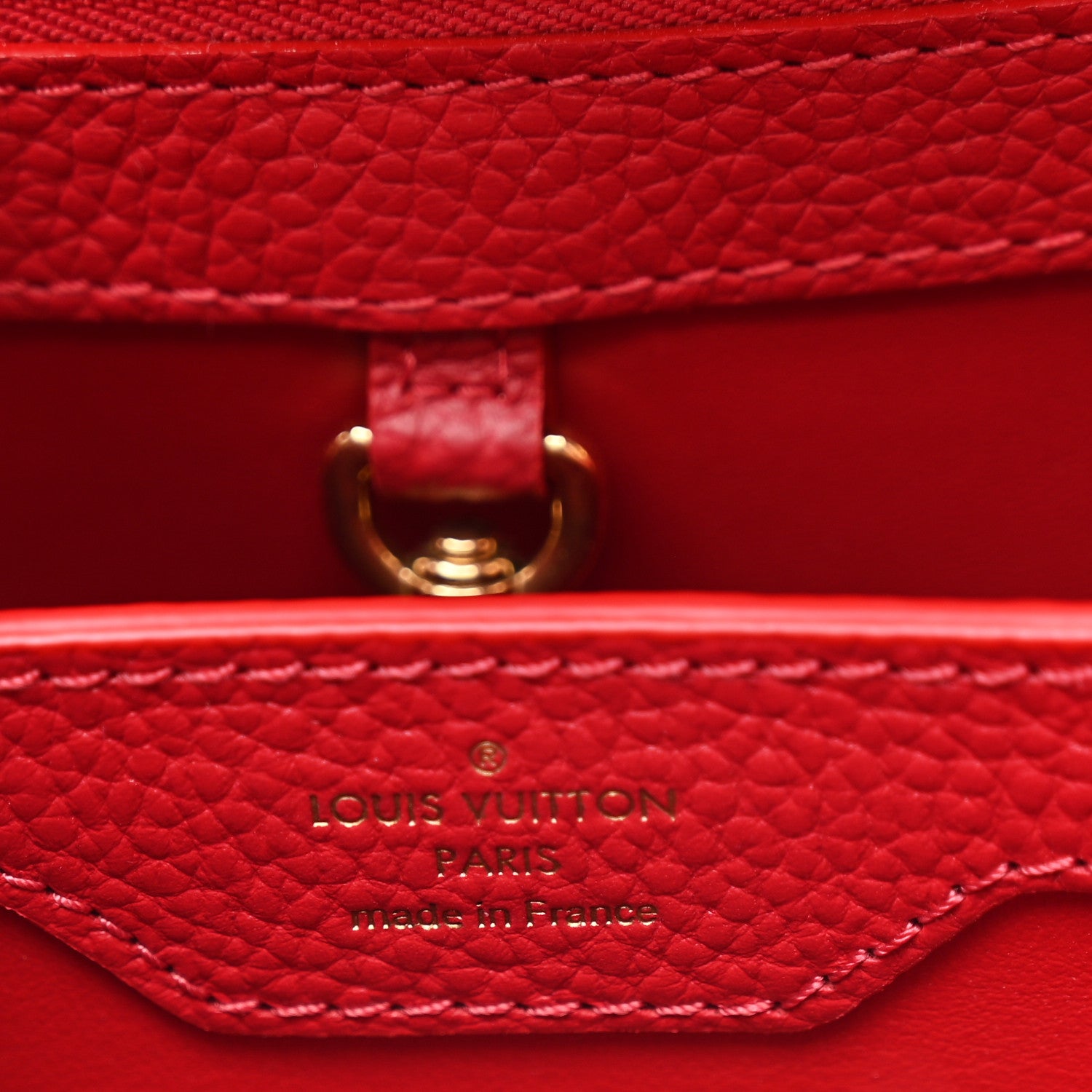 Louis Vuitton Taurillon Capucines BB Scarlet Red 6 of 9