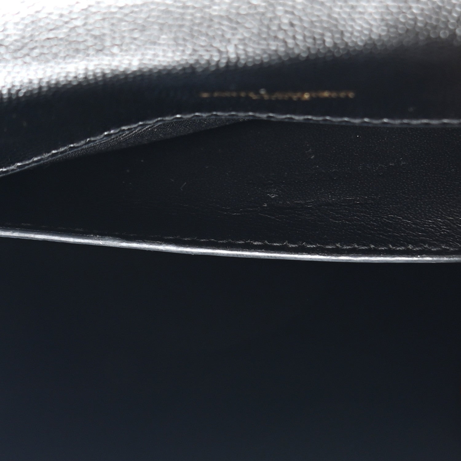 Saint Laurent Grain De Poudre Textured Mixed Matelasse Triquilt Medium Monogram Satchel Black 8 of 11