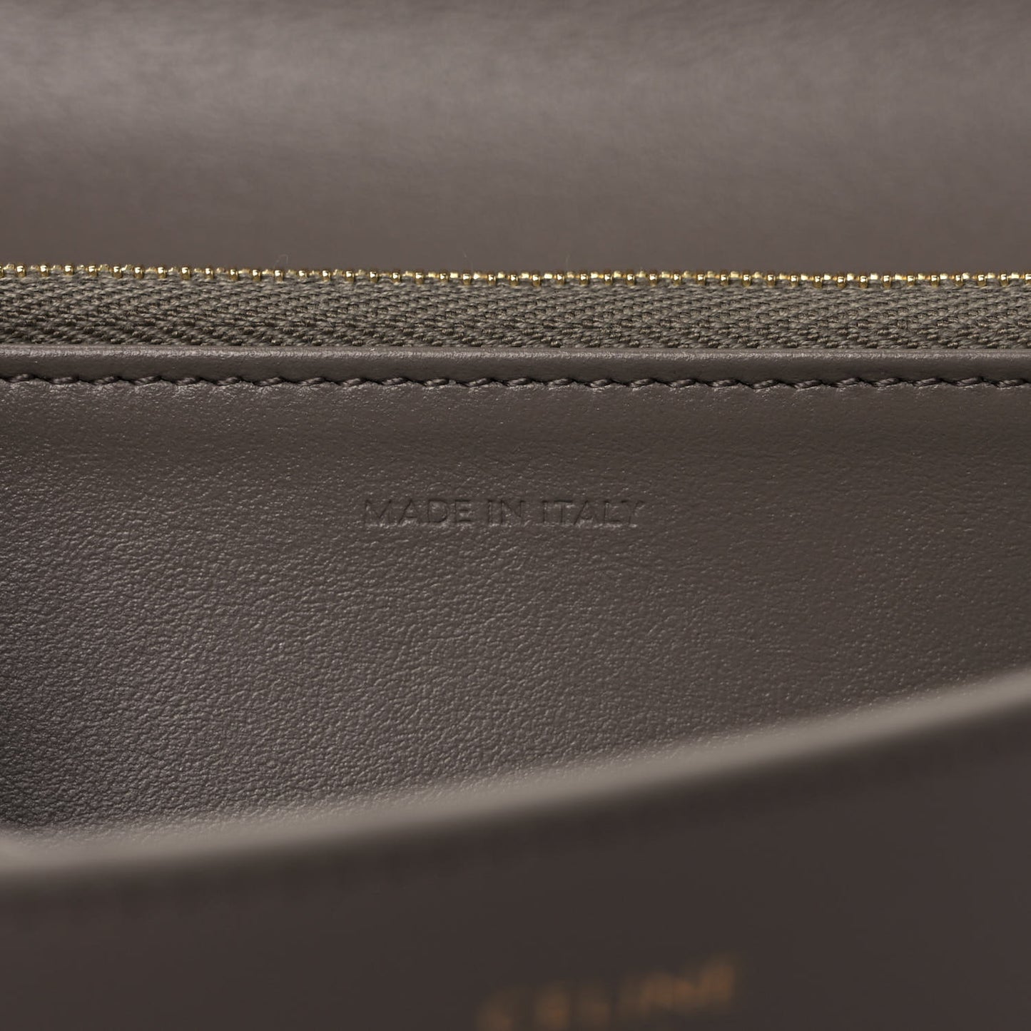 Shiny Calfskin Large Triomphe Wallet Pebble