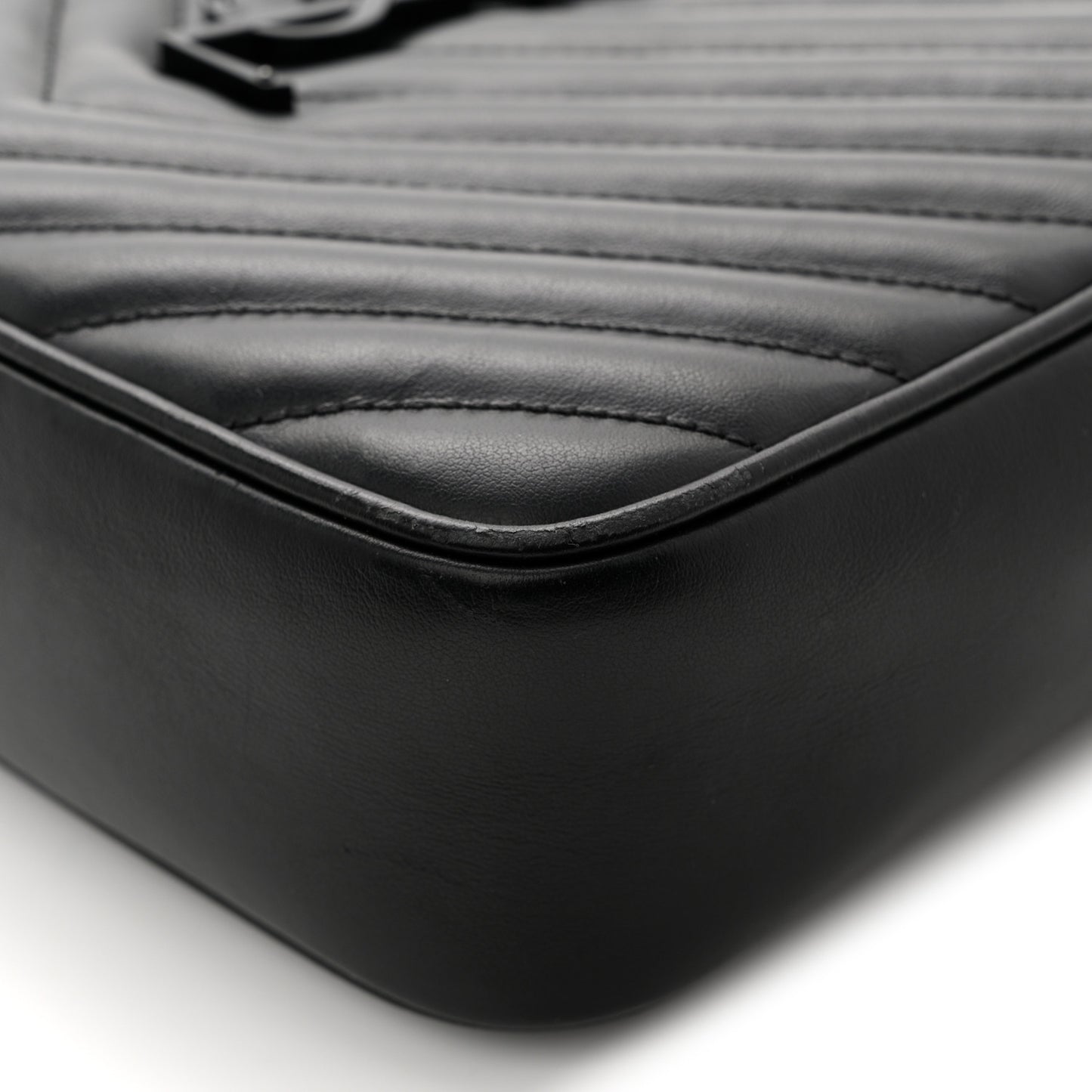 Calfskin Matelasse Monogram Monochrome Lou Camera Bag Black