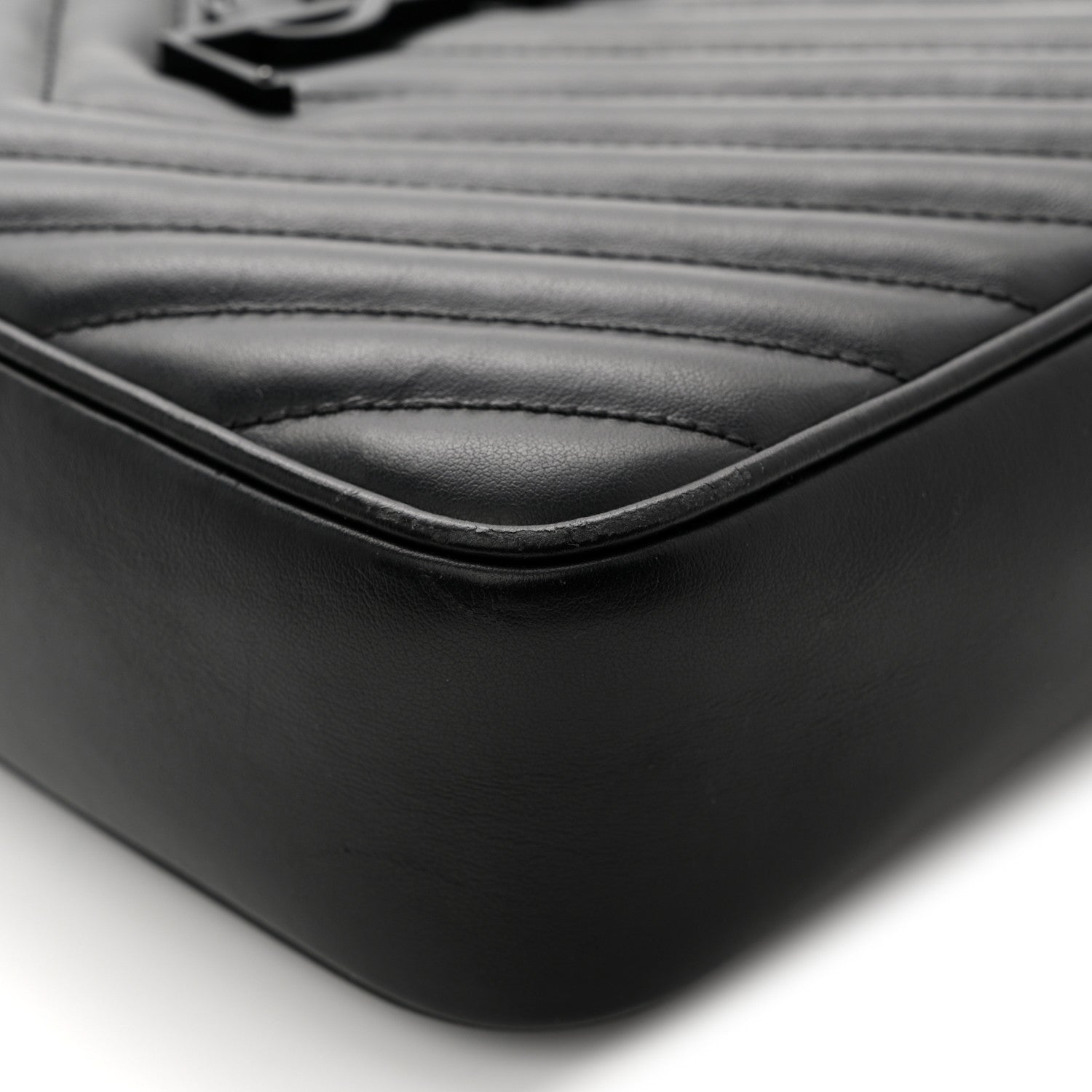 Saint Laurent Calfskin Matelasse Monogram Monochrome Lou Camera Bag Black 11 of 11