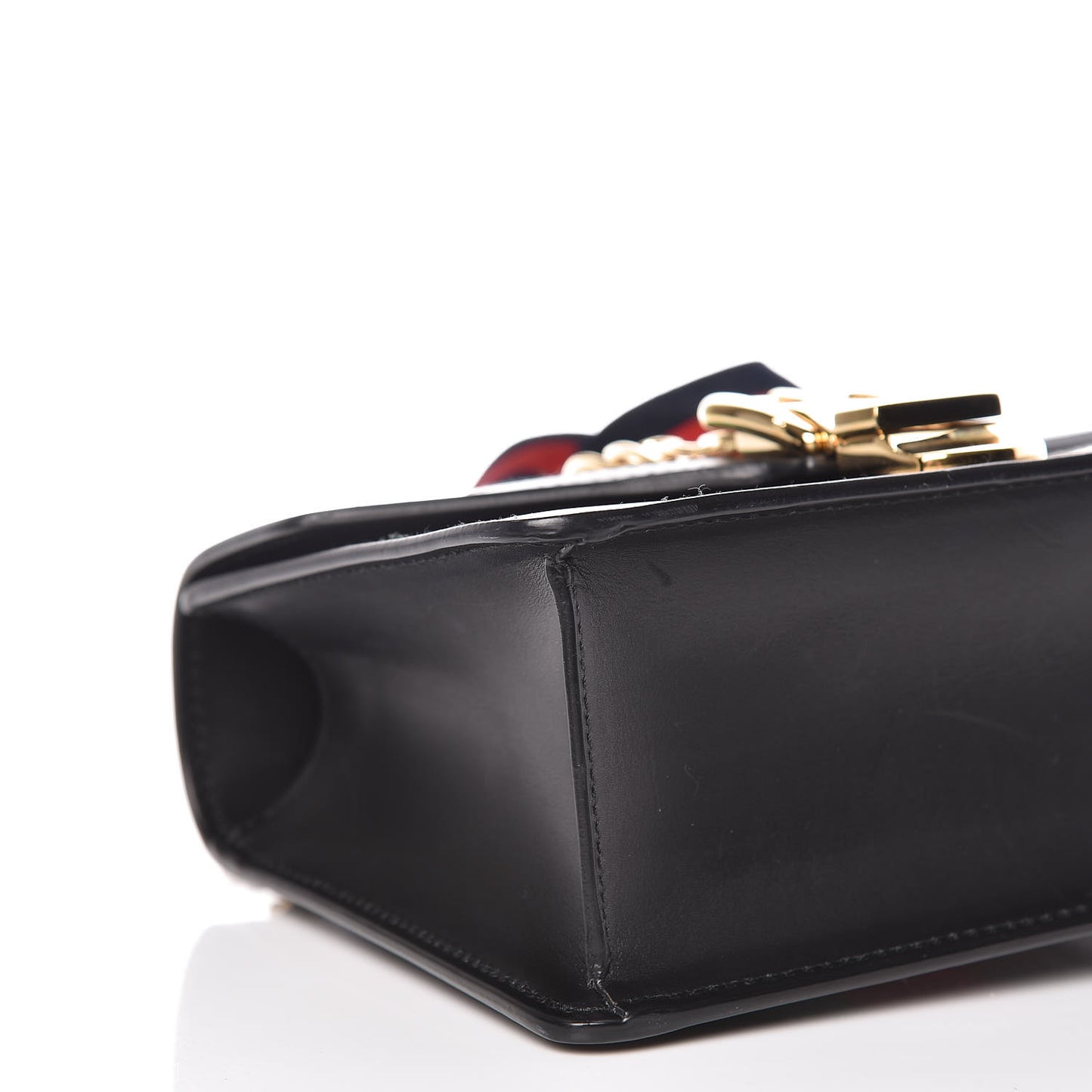 Calfskin Mini Sylvie Chain Shoulder Bag Black