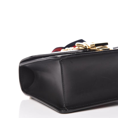 Gucci Calfskin Mini Sylvie Chain Shoulder Bag Black 5 of 11