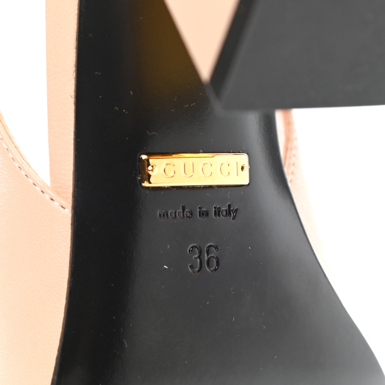 Gucci Malaga Kid Horsebit 75mm Slingback Pumps 36 Skin Rose 6 of 8