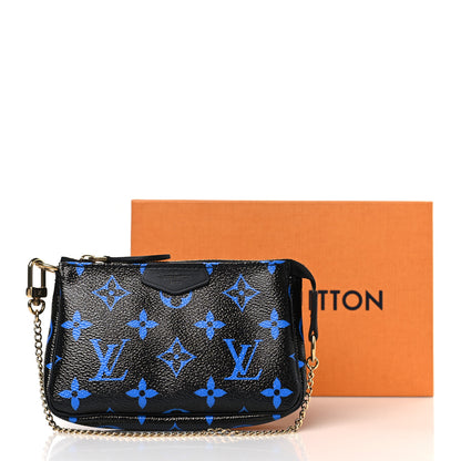 Louis Vuitton Colored Monogram Mini Pochette Accessories Blue Black 3 of 9