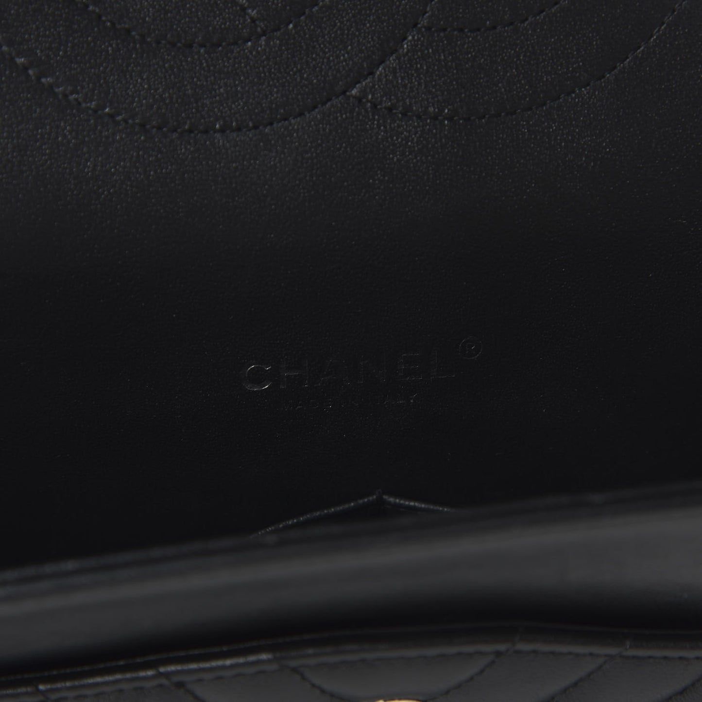 Lambskin Chevron Quilted Maxi Double Flap Black