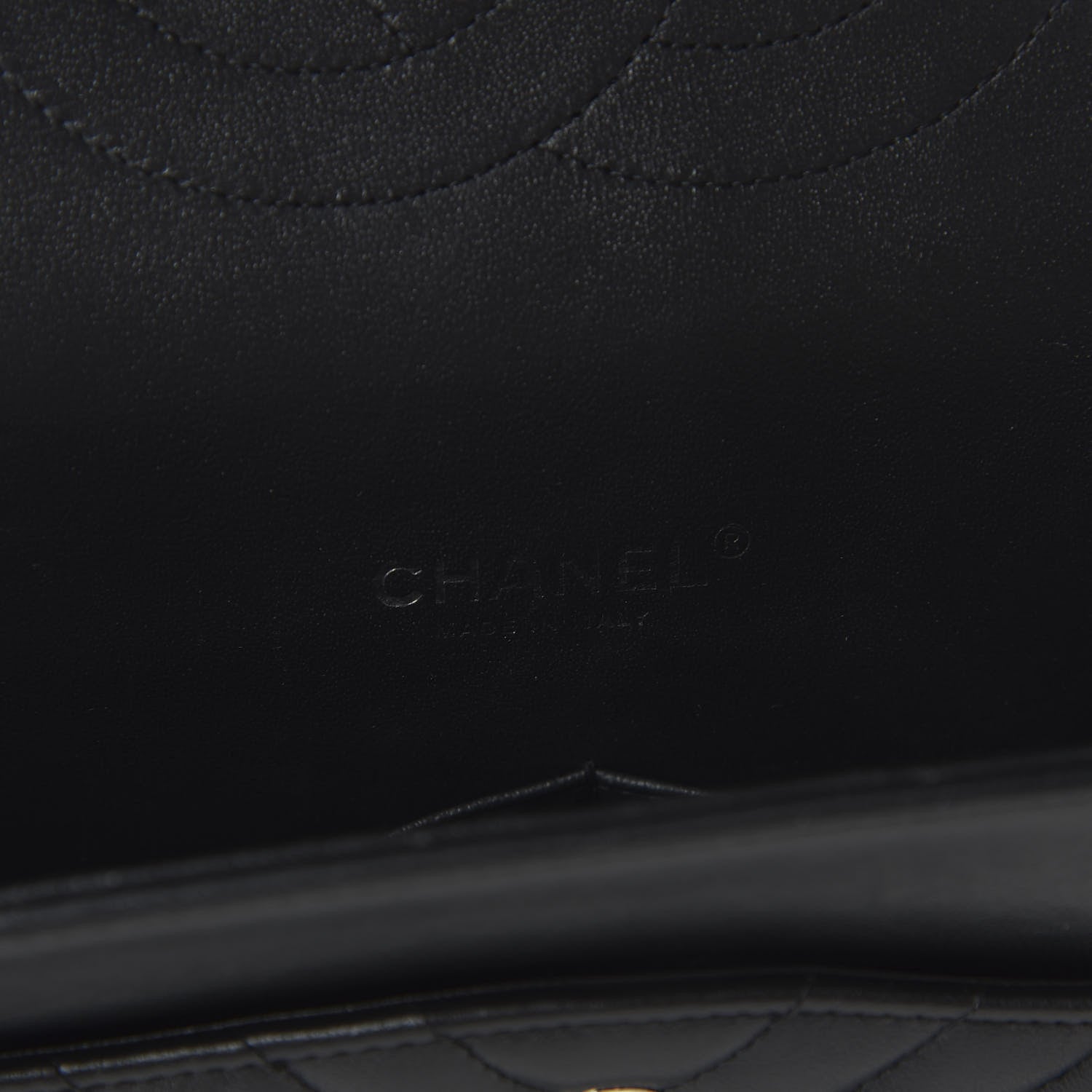 Chanel Lambskin Chevron Quilted Maxi Double Flap Black 10 of 13