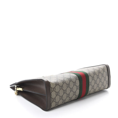 Gucci GG Supreme Monogram Web Medium Ophidia Chain Shoulder Bag Brown 4 of 11