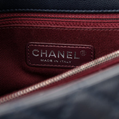 Chanel Caviar Quilted Medium Coco Handle Flap Navy Blue 5 of 9