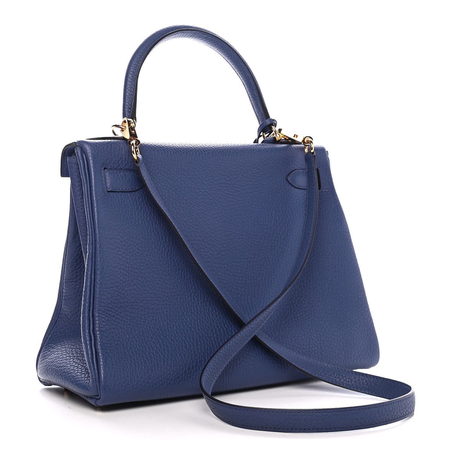 Hermes Taurillon Clemence Kelly Retourne 28 Bleu Brighton 4 of 23