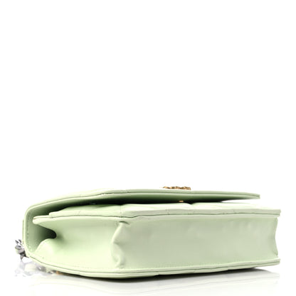 Chanel Lambskin Quilted Chanel 19 Wallet On Chain WOC Light Green 4 of 12