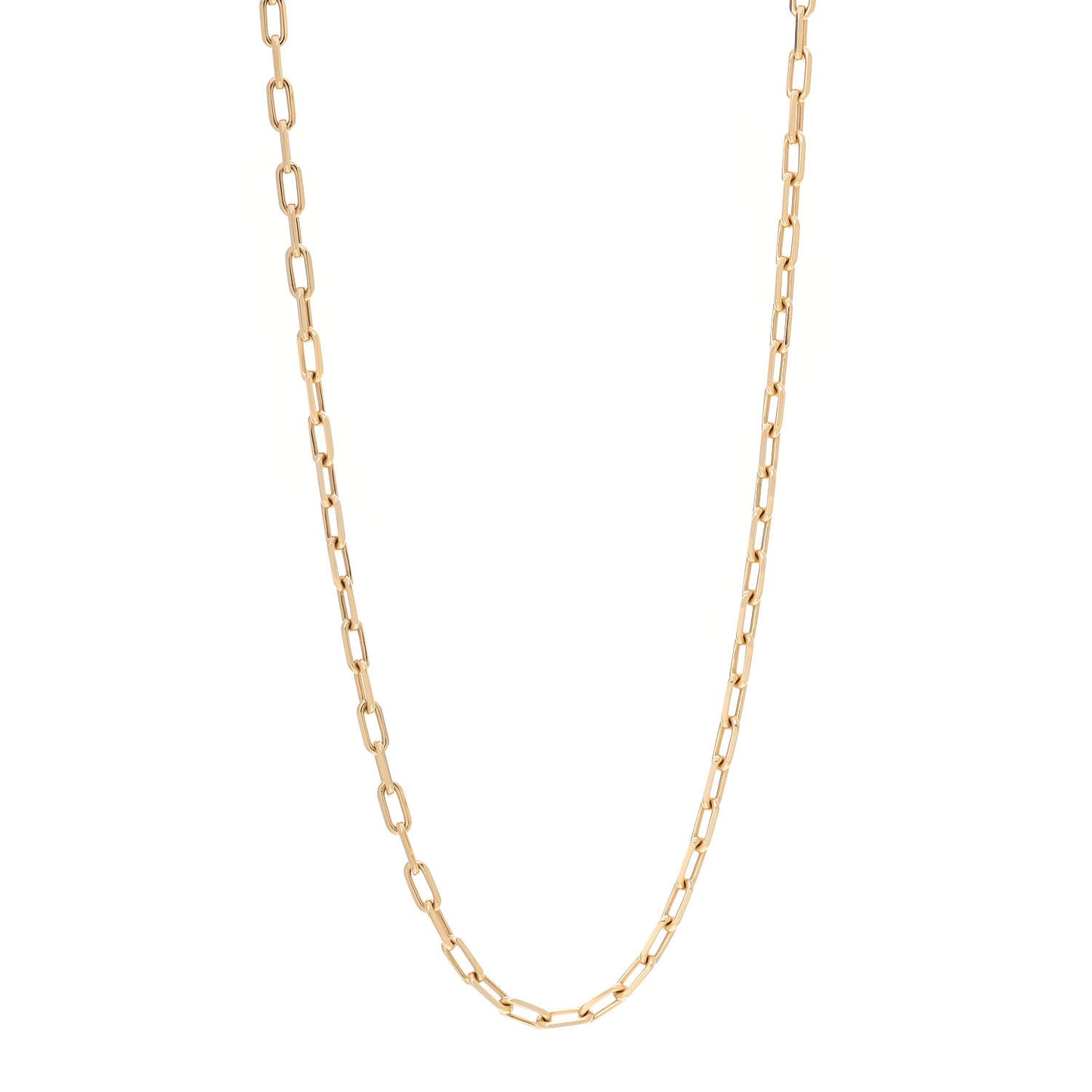 18K Yellow Gold SM Santos De Cartier Link Necklace 22"