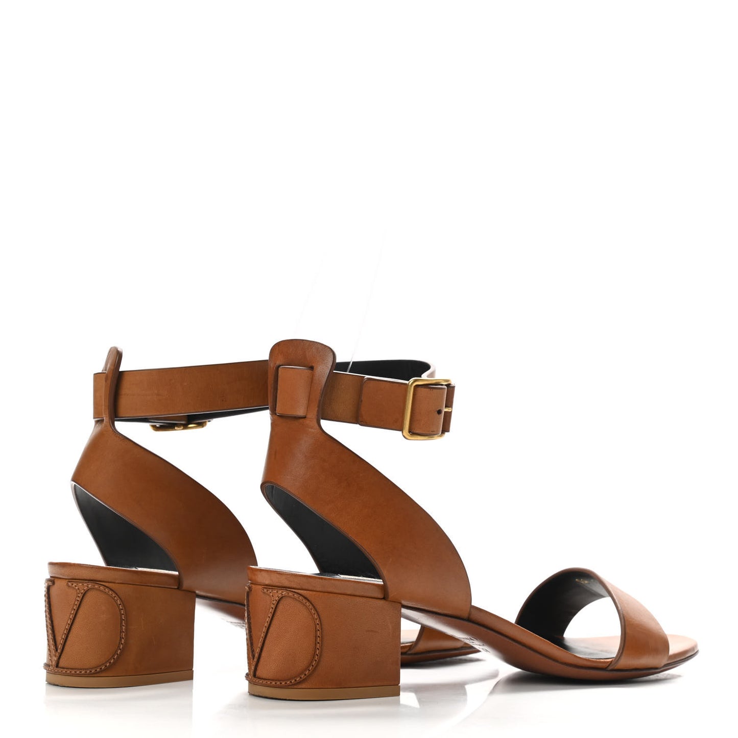 Calfskin VLogo 45mm Sandals 37 Cuoio