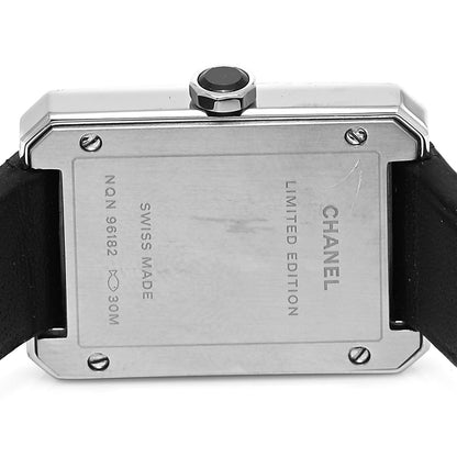 Chanel Stainless Steel Alligator 21mm Boy-Friend Tweed Quartz Watch Black 4 of 5