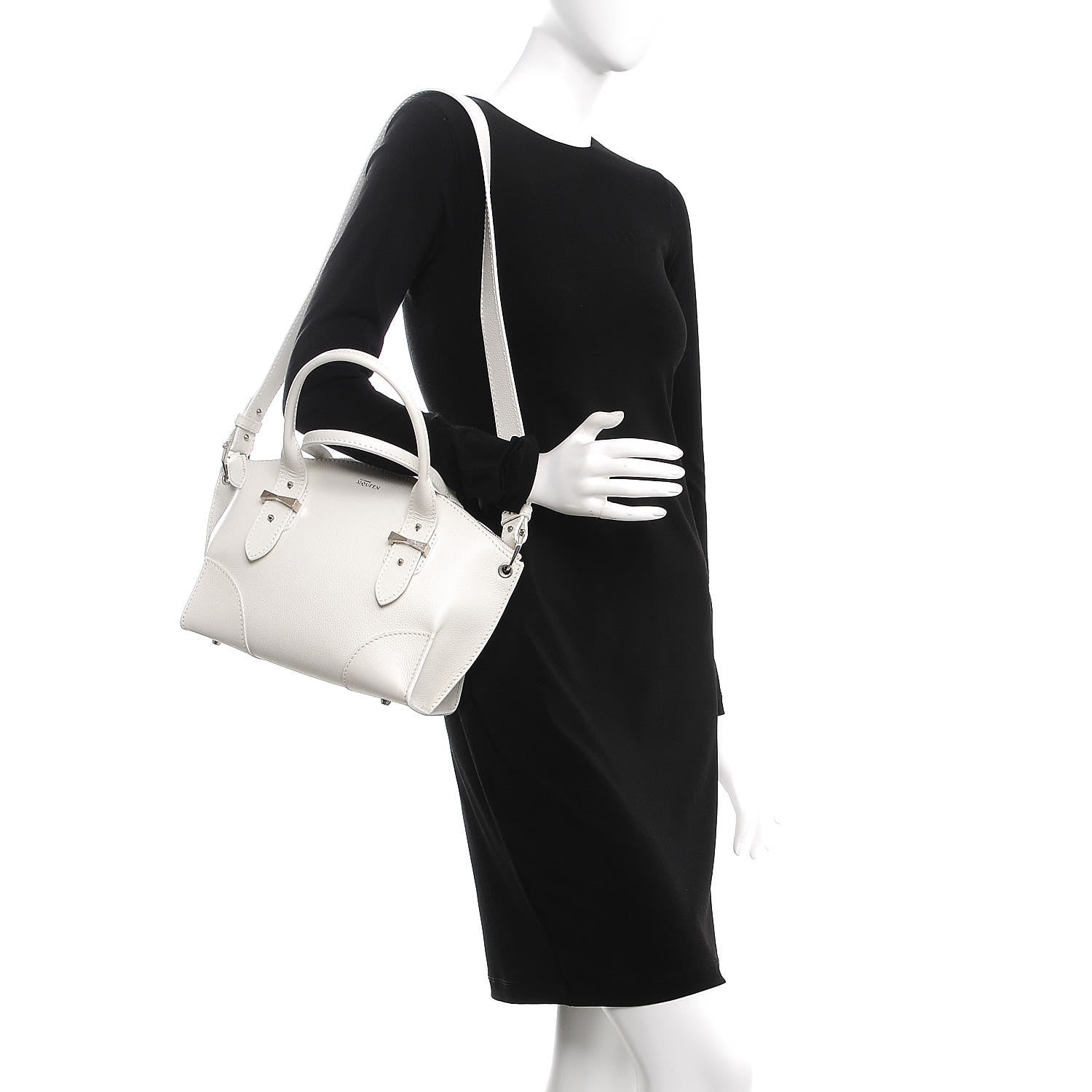 Alexander McQueen Grained Calfskin Small Legend Satchel White 2 of 7