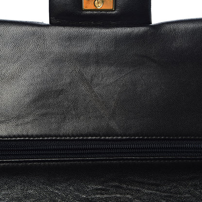 Chanel Lambskin Quilted Medium Double Flap Black 12 of 16