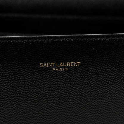 Saint Laurent Grain de Poudre Medium Classic Monogram Cassandra Top Handle Black 7 of 12