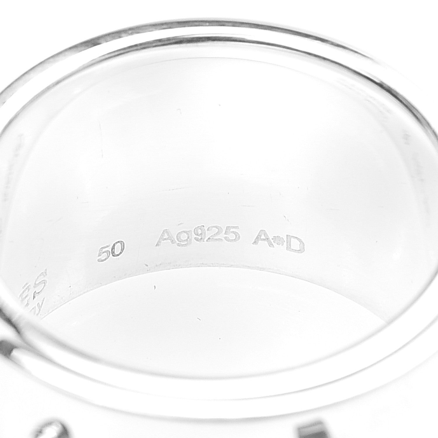 Hermes Sterling Silver GM Kelly Ring 50 5.25 5 of 5