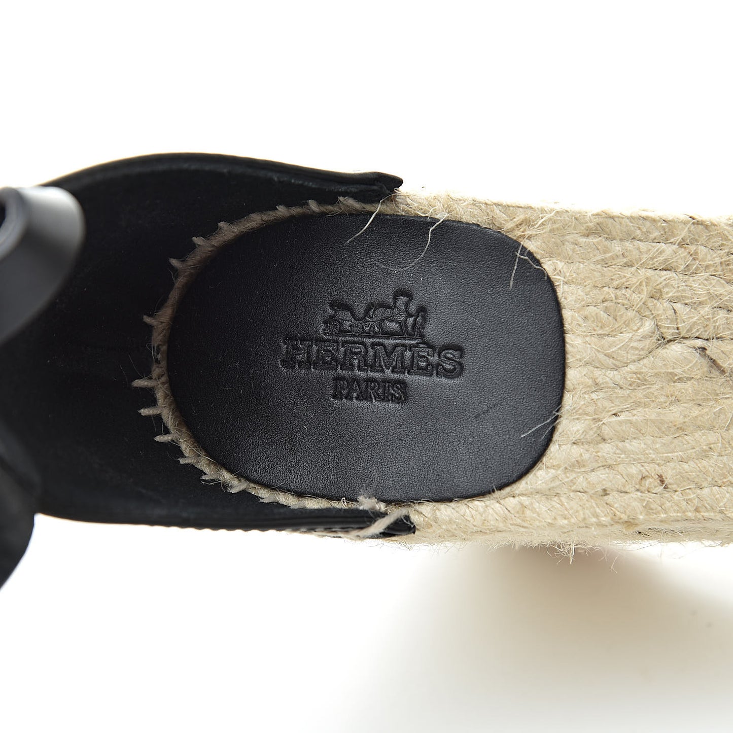 Calfskin Tivoli Espadrille Wedge Sandals 39 Black