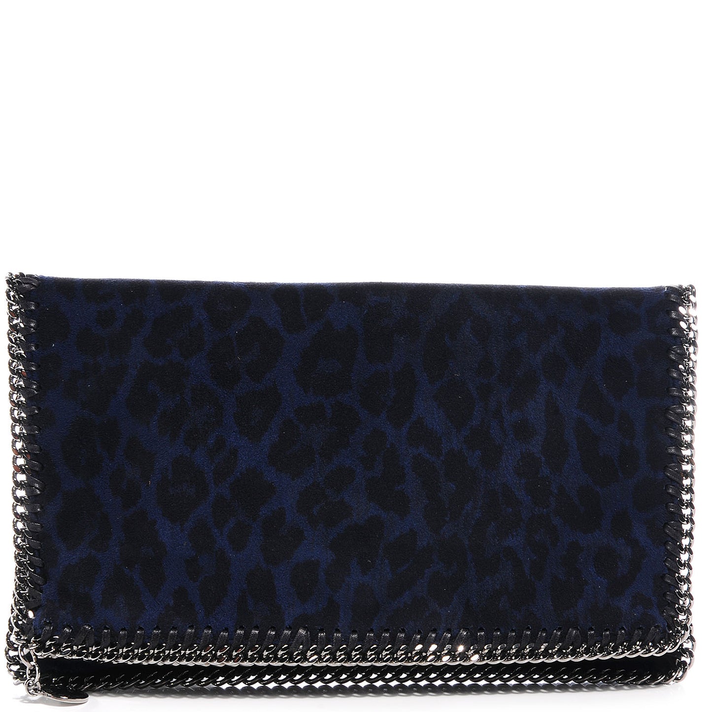 Leopard Print Falabella Clutch Blue