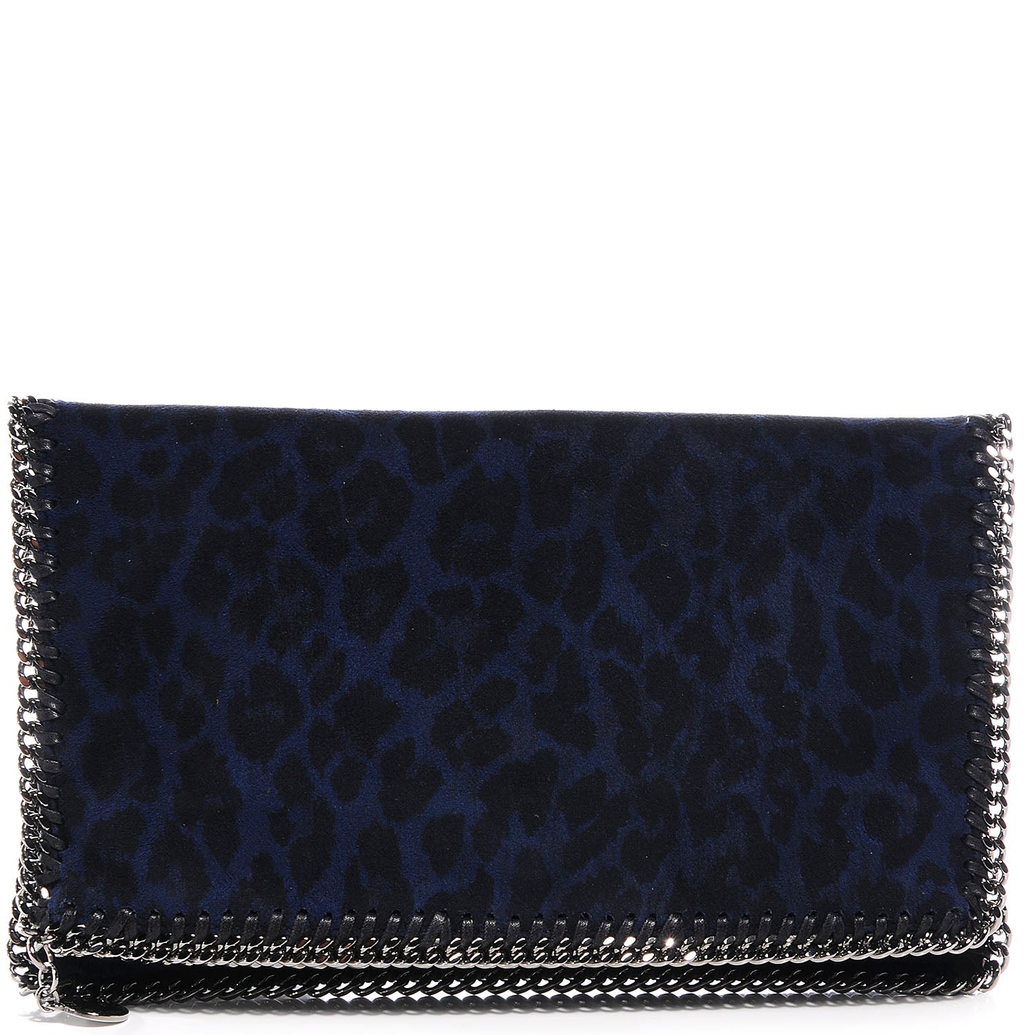 Stella McCartney Leopard Print Falabella Clutch Blue 1 of 6