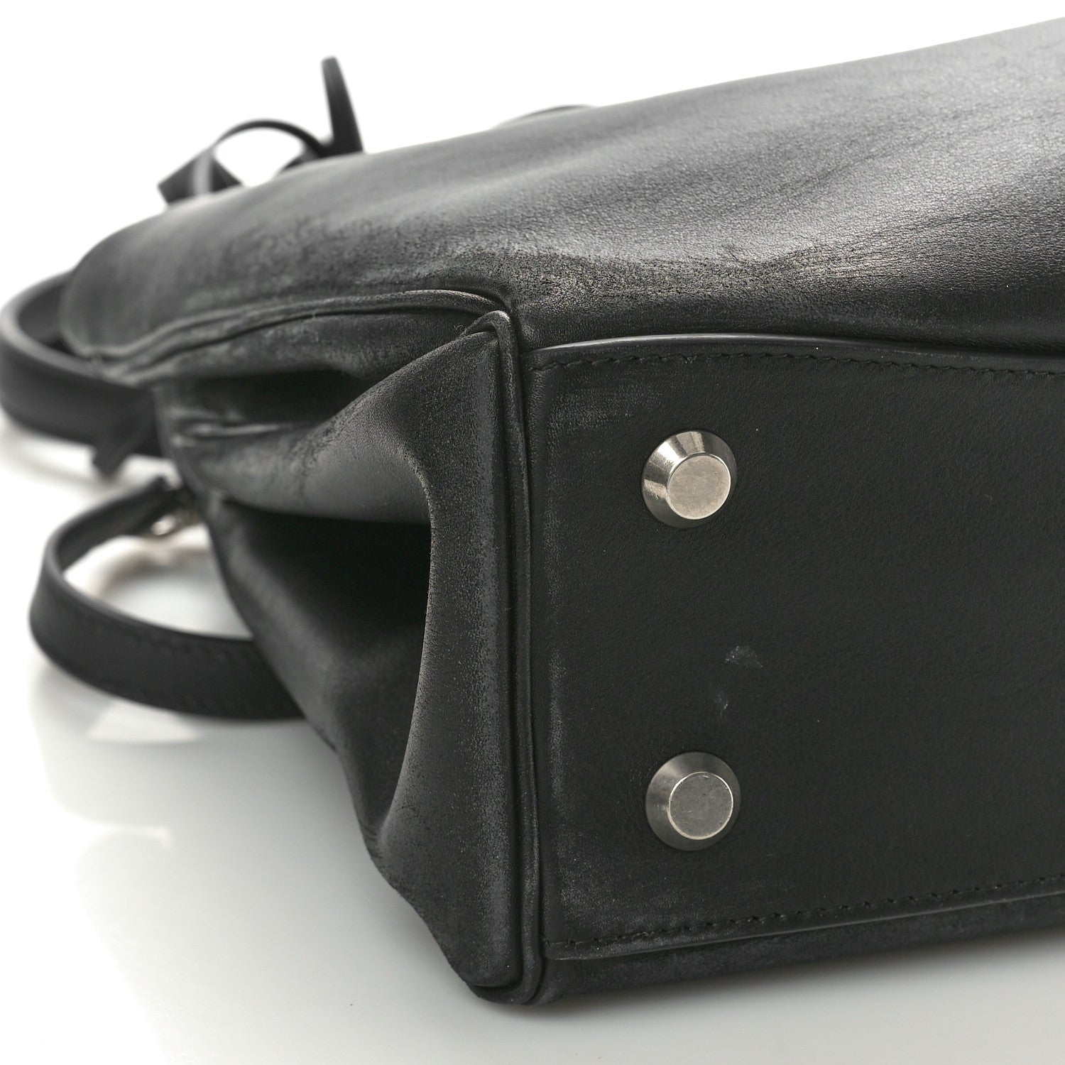Balenciaga Smooth Calfskin Used Effect Medium Rodeo Top Handle Handbag Black 8 of 14