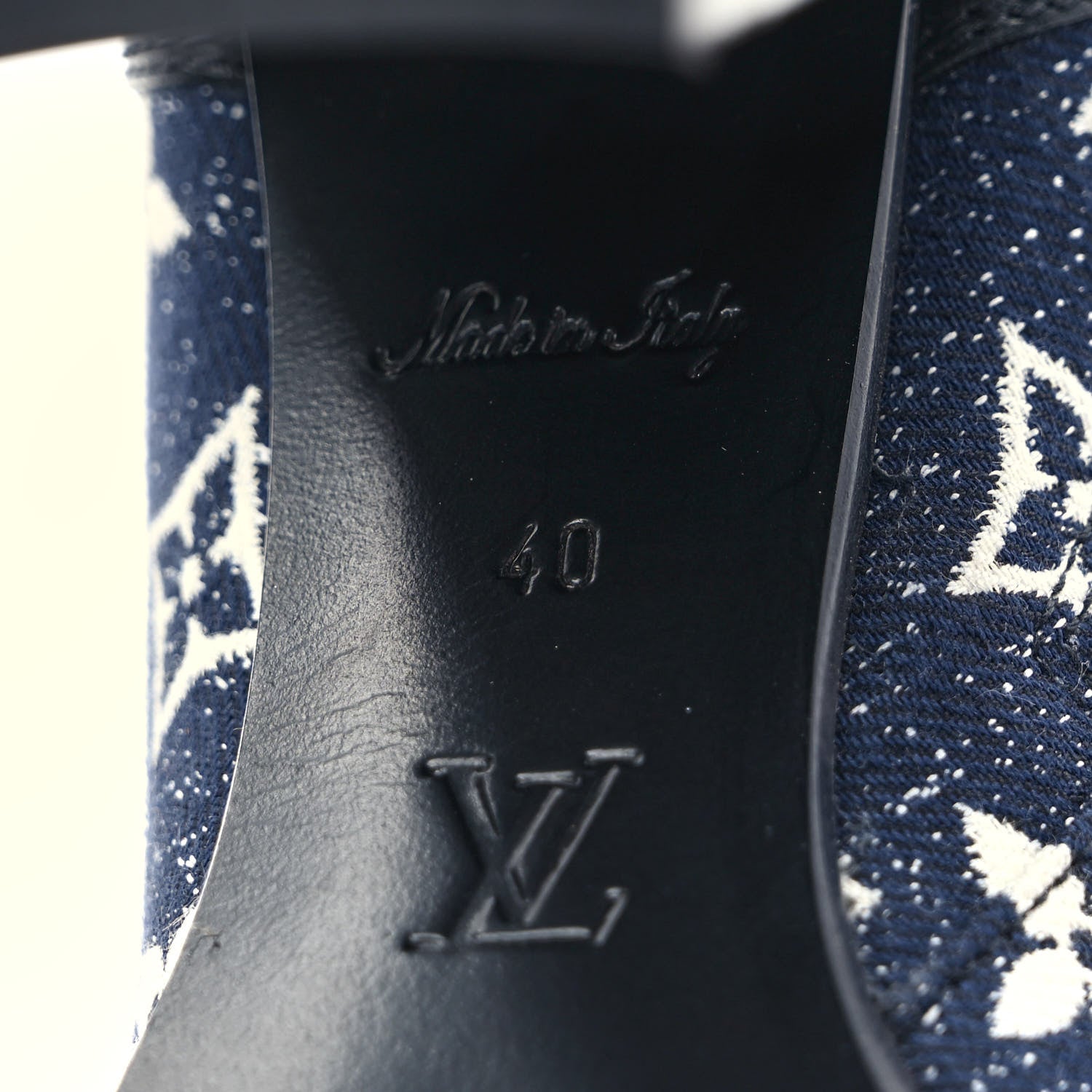 Louis Vuitton Denim Calfskin Monogram Star Trail Ankle Boots 40 Navy Blue 6 of 7