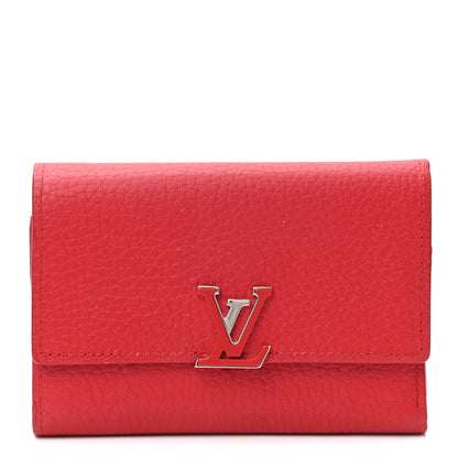 Louis Vuitton Taurillon Capucines Compact Wallet Rubis 1 of 10
