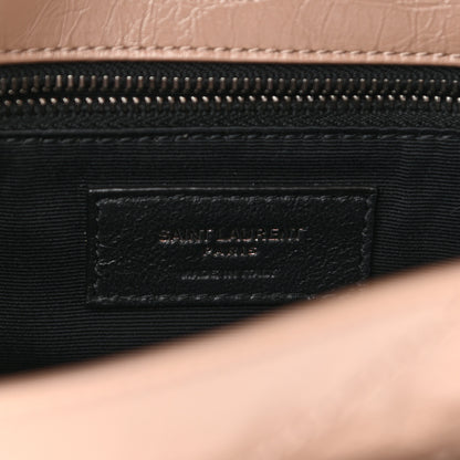 Saint Laurent Crinkled Calfskin Matelasse Monogram Medium Niki Chain Satchel Gold Sand 6 of 11