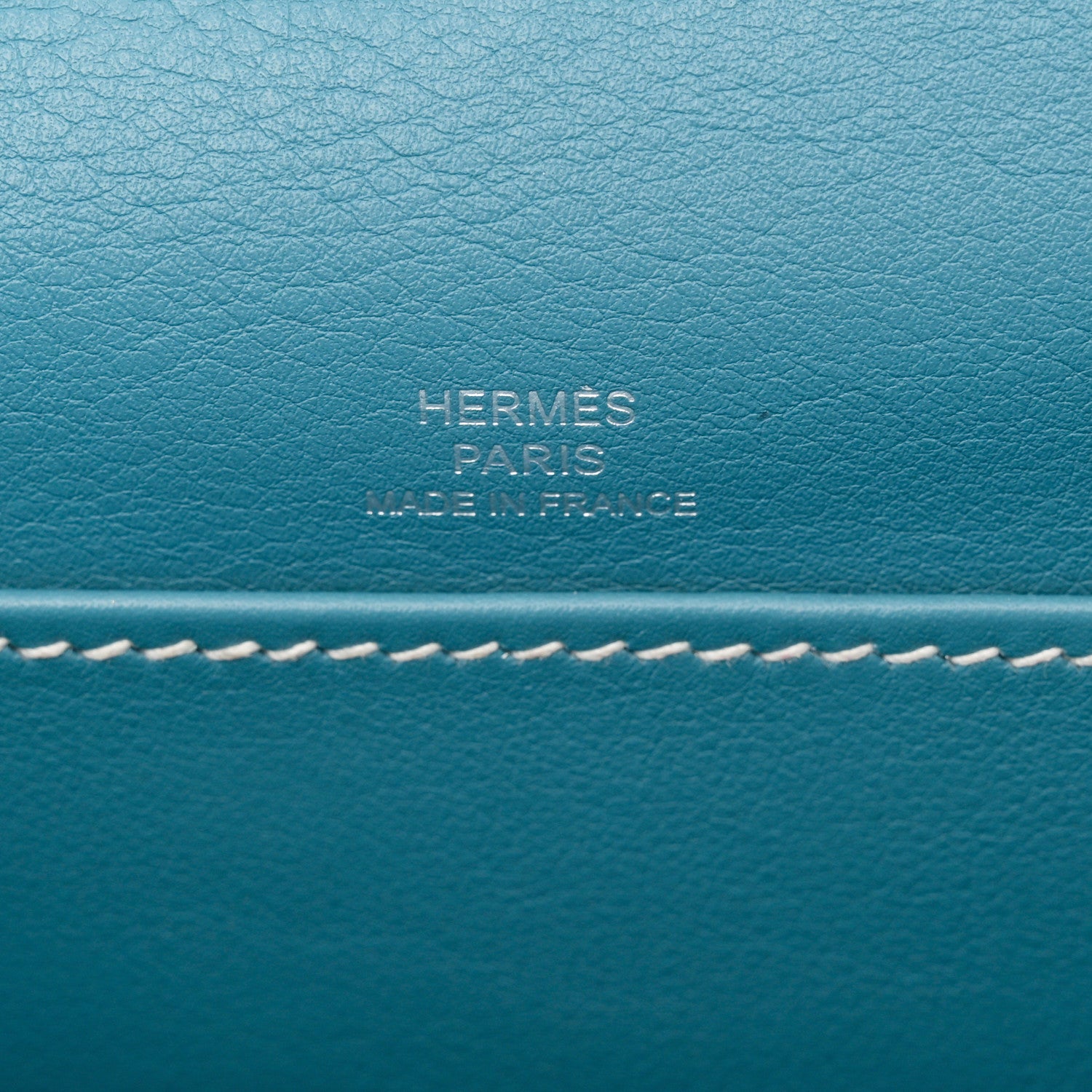 Hermes Swift Kelly Pochette Clutch Blue Jean 7 of 11
