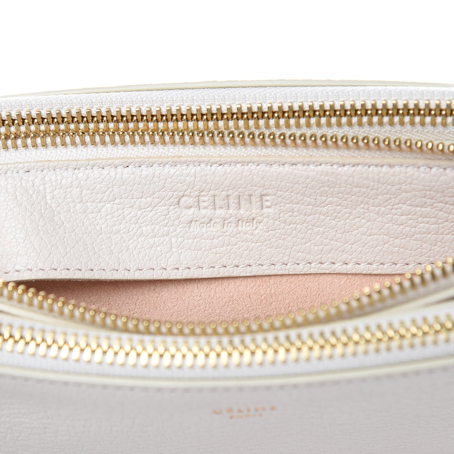 Goatskin Large Trio Crossbody Bag White