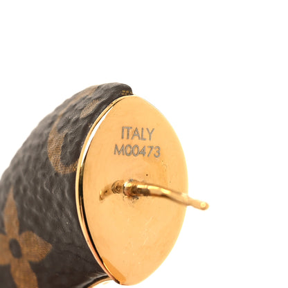 Louis Vuitton Monogram Wild Mini Hoop Earrings 4 of 5