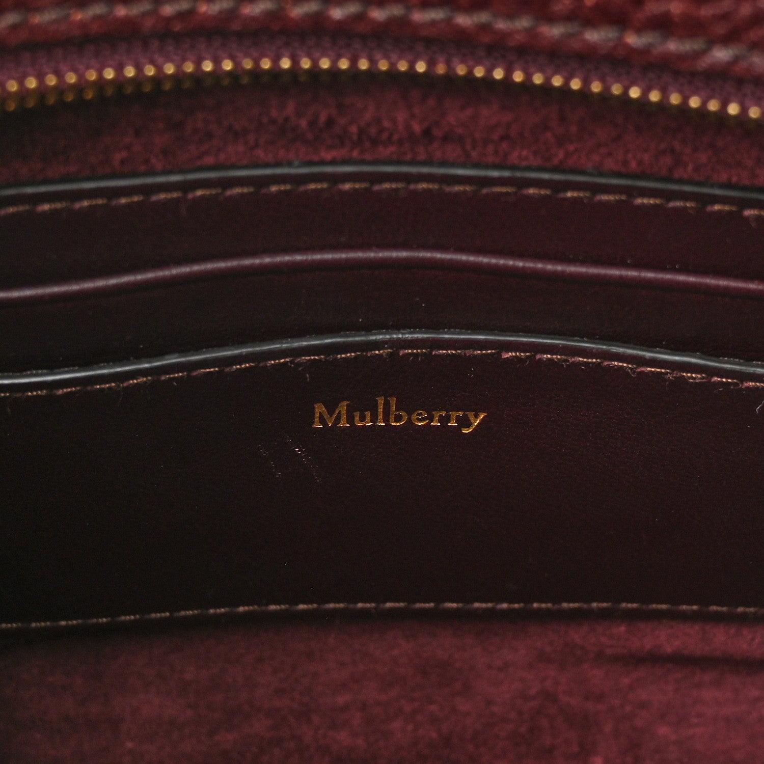 Mulberry Grain Vegetable Tanned Calfskin Micro Zipped Bayswater Oxblood 6 of 10