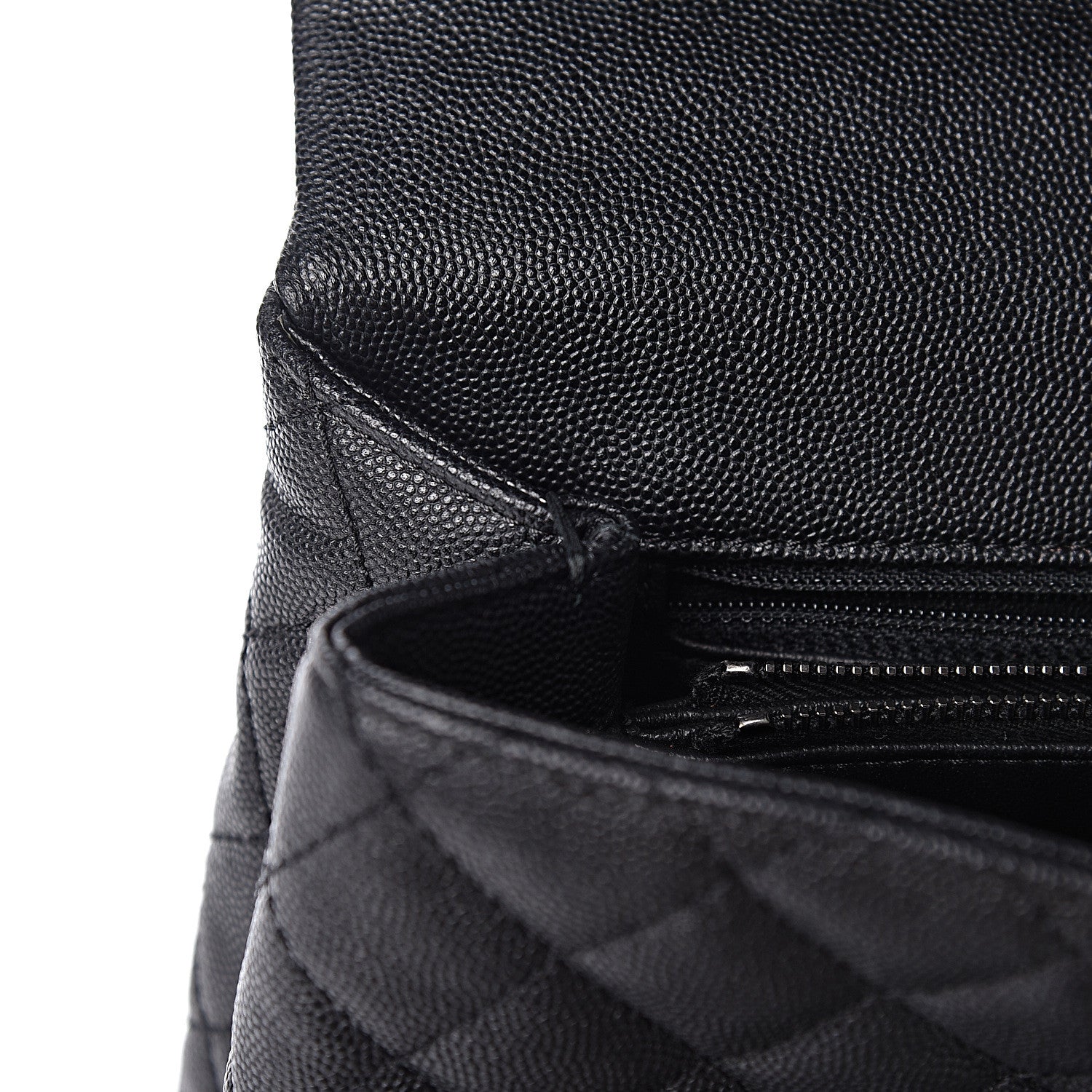 Chanel Caviar Lizard Quilted Large Coco Handle Flap Black 12 of 17