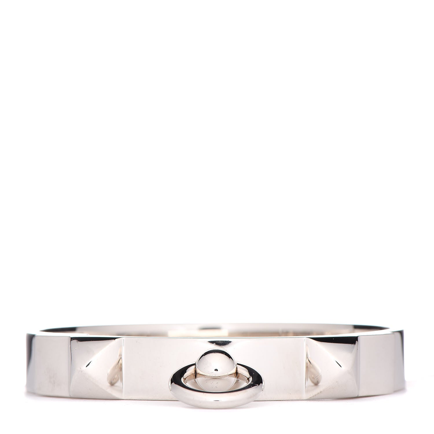 Hermes Sterling Silver PM Collier De Chien Bracelet SH 1 of 5