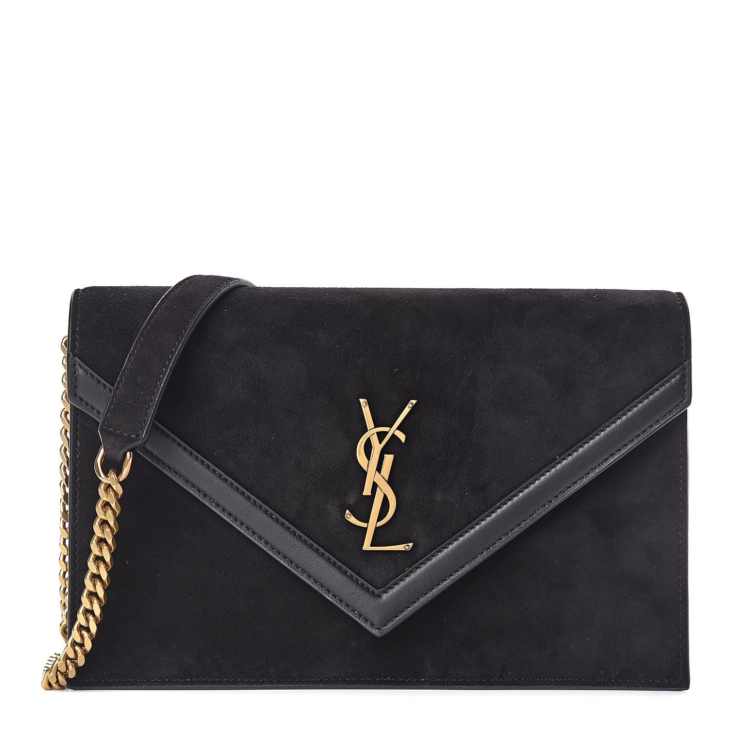 Saint Laurent Suede Calfskin Monogram Le Sept Chain Bag Black 1 of 11