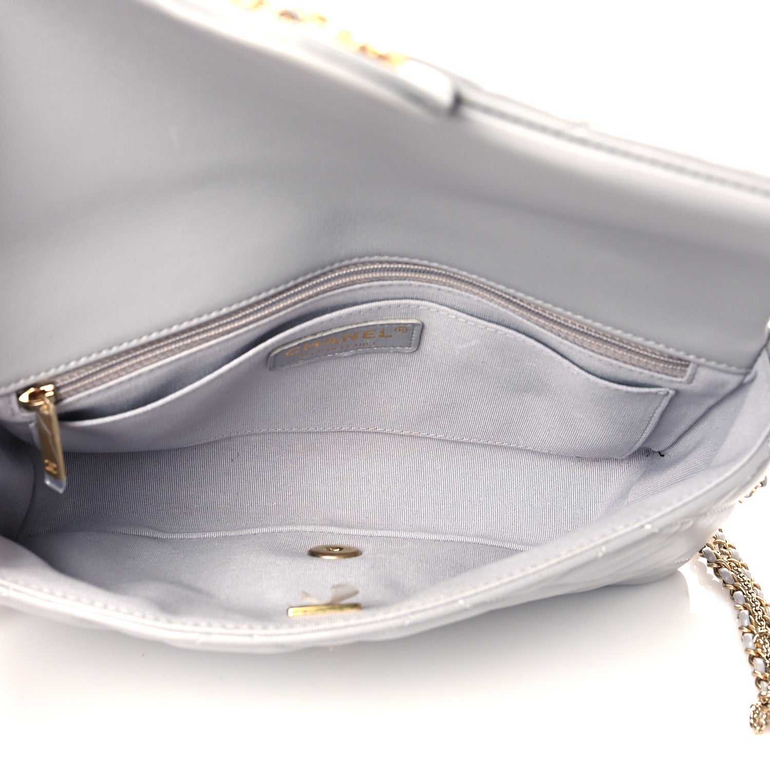 Chanel Lambskin Quilted Crush On Chains Flap Bag Grey 6 of 12