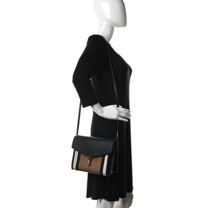Burberry Derby Calfskin House Check Small Macken Crossbody Bag Black 2 of 10